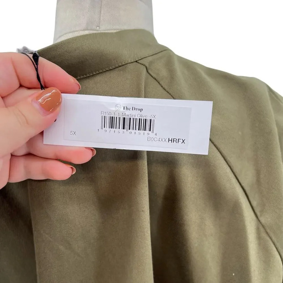 The Drop iam.muse Martini‎ Olive Romper Zip Front Plus Size 5X - Picture 11 of 13